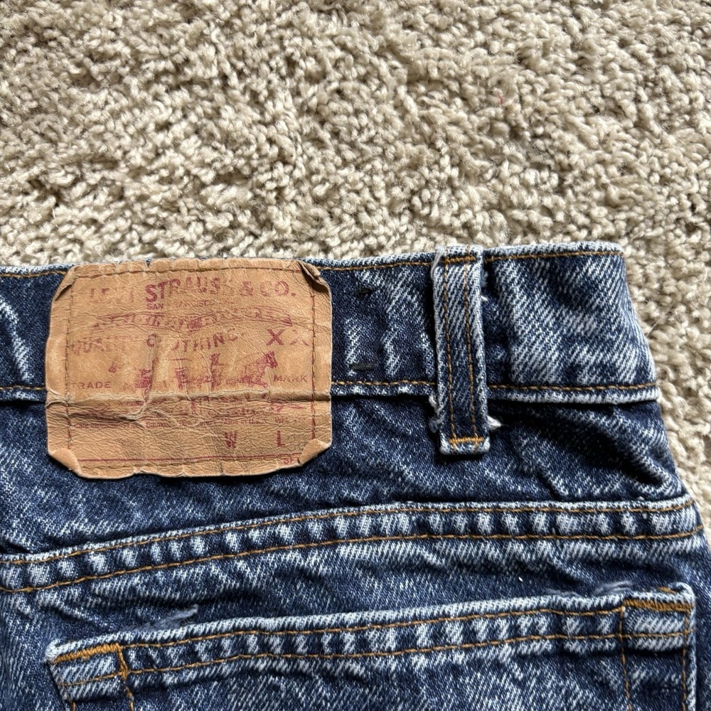 Vintage 90s Levi's Acid Washed Denim Jeans Men's 31x29 USA Made - Picture 5 of 9